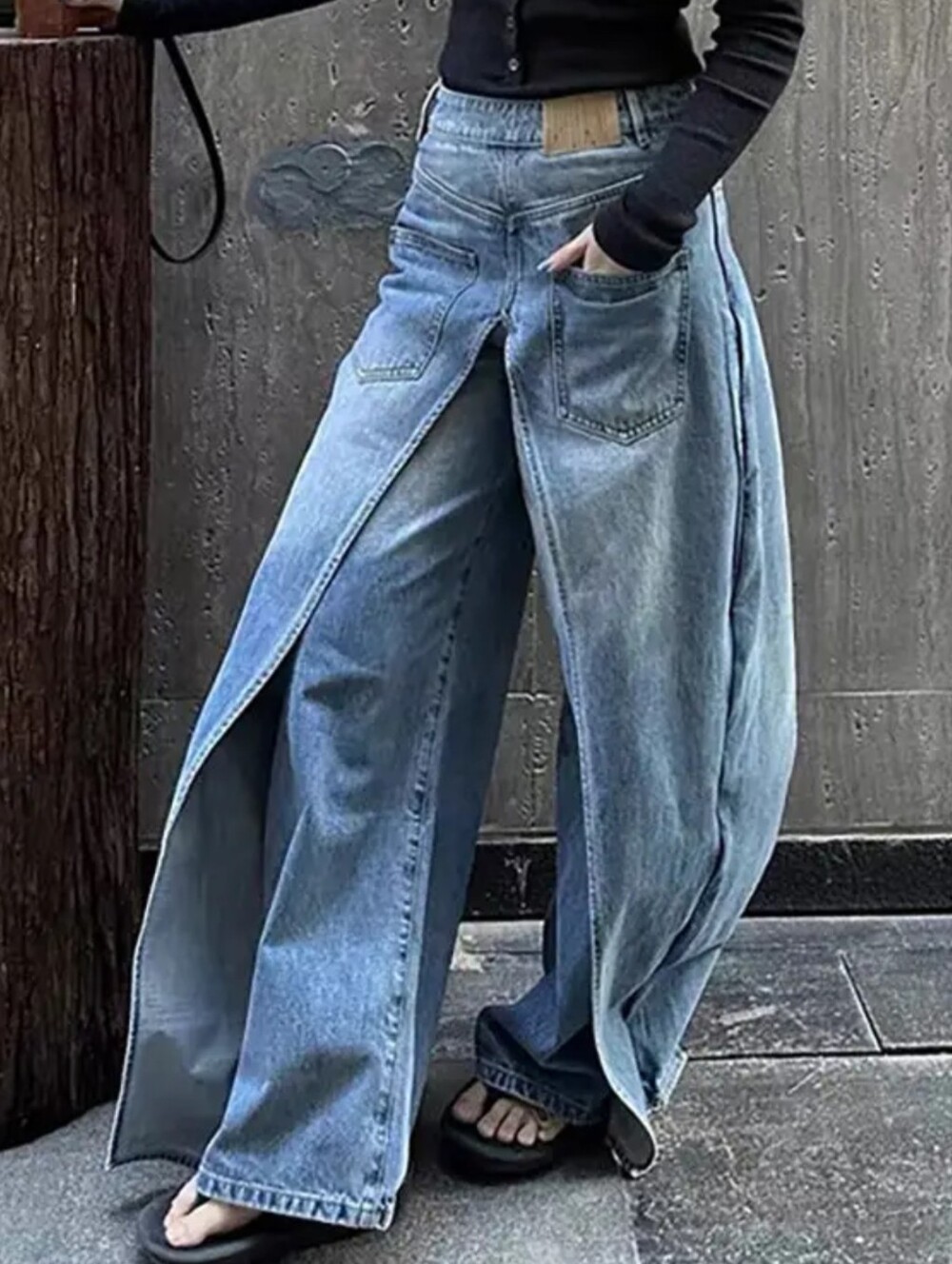 EUC Easel Brand Overlap Jeans Size XS(4-6)